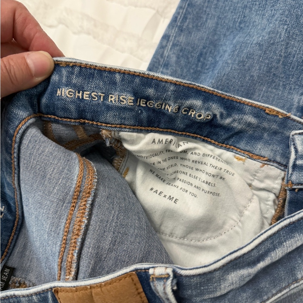 American Eagle Outfitters Distressed Blue Dream Jeans - Picture 6 of 10